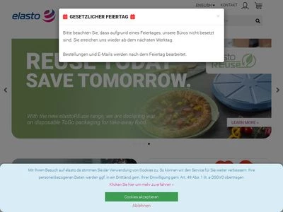 Website von elasto GmbH & Co. KG
