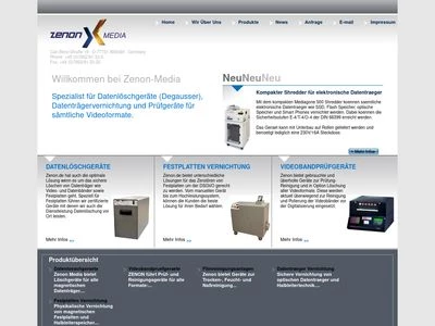 Website von  ZENON MEDIA GmbH