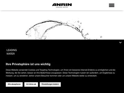 Website von ANRIN GmbH