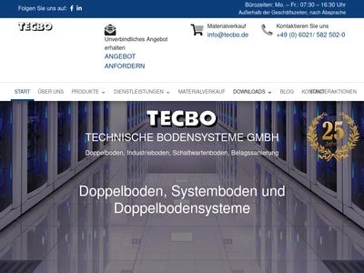 Website von Technische Bodensysteme GmbH