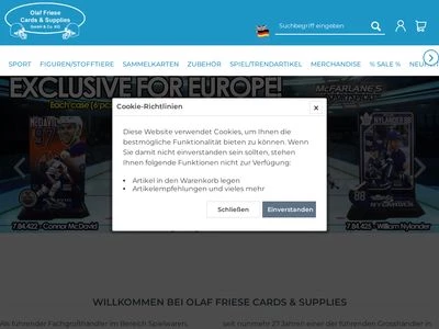 Website von Olaf Friese Cards & Supplies GmbH & Co. KG