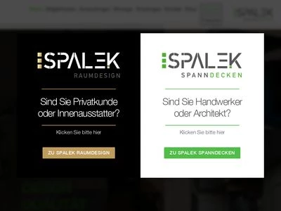 Website von Spalek Spanndecken + Beschlagtechnik