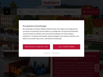 Website von Auhagen GmbH