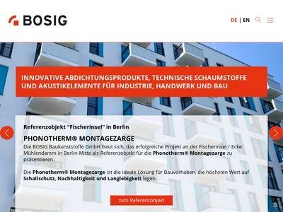 Website von BOSIG Holding GmbH & Co. KG