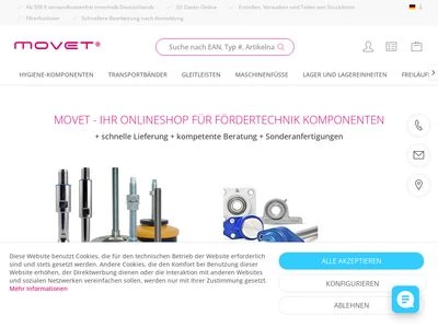 Website von HADI GmbH Industrievertretungen