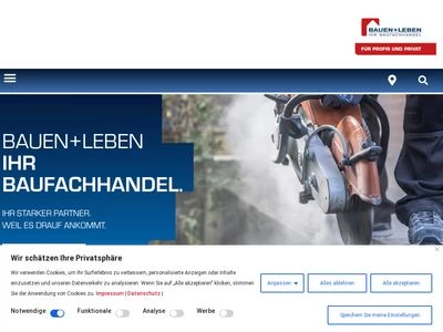 Website von BAUEN+LEBEN Service GmbH & Co. KG