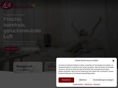 Website von Allclean Reinigungs- und Umwelt-Technik GmbH