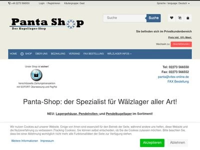 Website von Vitex GmbH