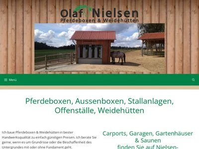 Website von Olaf Nielsen - Pferdeboxen und Weidehütten