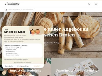 Website von Délifrance Deutschland GmbH