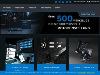 Website von SW-Stahl GmbH