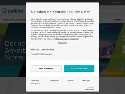 Website von Peikko Deutschland GmbH