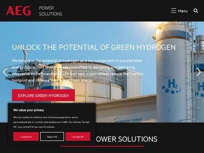 Website von AEG Power Solutions GmbH