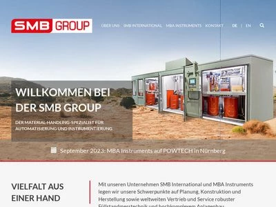 Website von SMB International GmbH