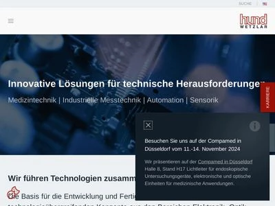 Website von Helmut Hund GmbH