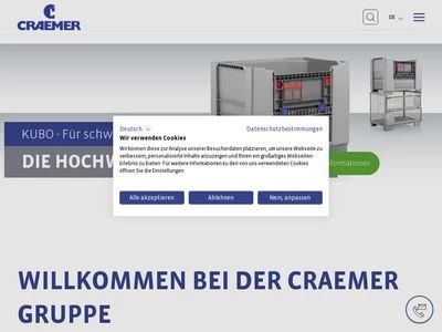 Website von Craemer GmbH