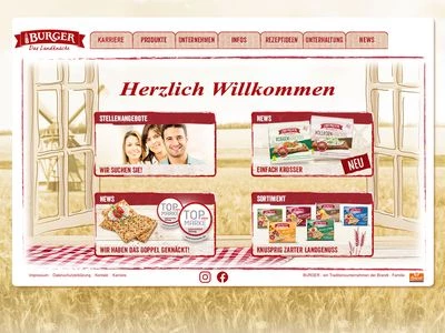 Website von Burger Knäcke GmbH & Co. KG