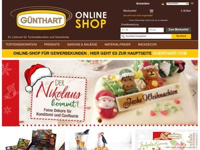 Website von Günthart & Co. KG