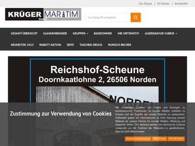 Website von Krüger Maritim GmbH