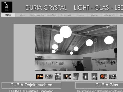 Website von DURIA CRYSTAL GmbH