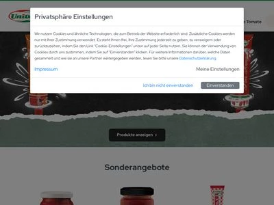 Website von D&P Feinkost GmbH