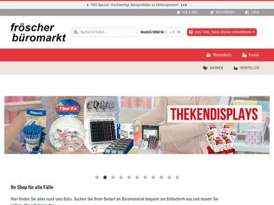 Website von Fröscher Büromarkt GmbH 