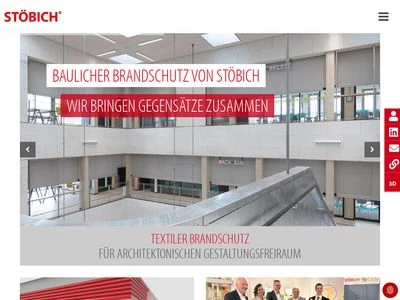 Website von Stöbich Brandschutz GmbH