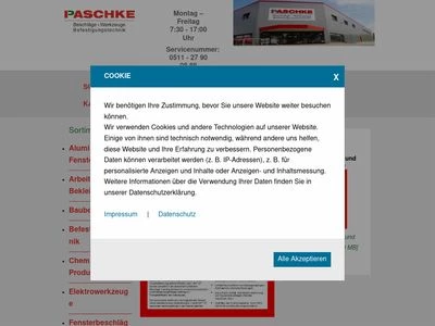 Website von Paul Paschke GmbH