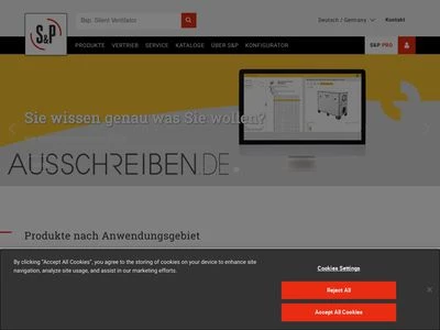 Website von Soler & Palau GmbH