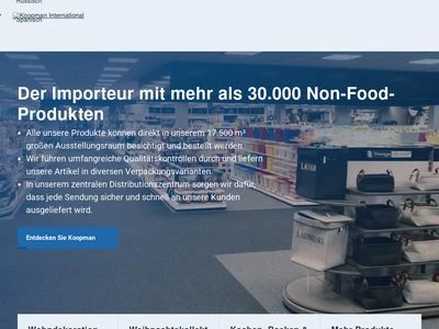 Website von Koopman International BV