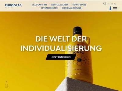 Website von Euroglas Verpackungsgesellschaft mbH