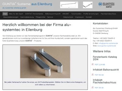 Website von Alu-Systemtec Eilenburg GmbH