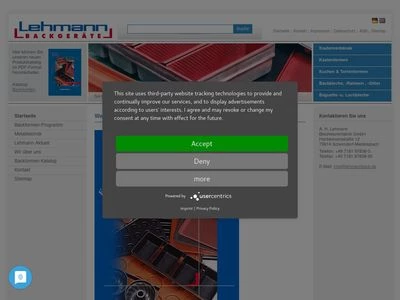 Website von A. H. Lehmann Blechwarenfabrik GmbH