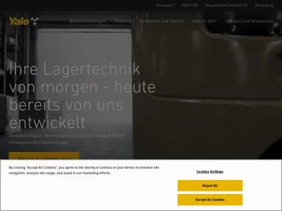 Website von Hyster-Yale Materials Handling GmbH