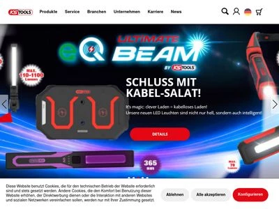 Website von KS TOOLS Werkzeuge-Maschinen GmbH