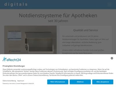 Website von digitals GmbH