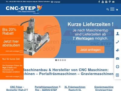 Website von CNC-STEP GmbH & Co. KG