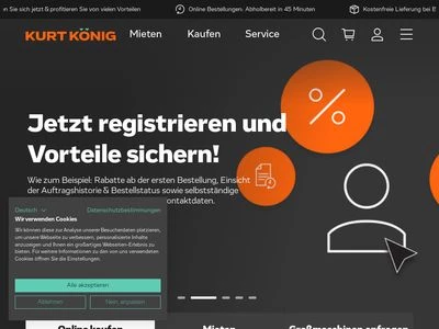 Website von Kurt König Baumaschinen GmbH