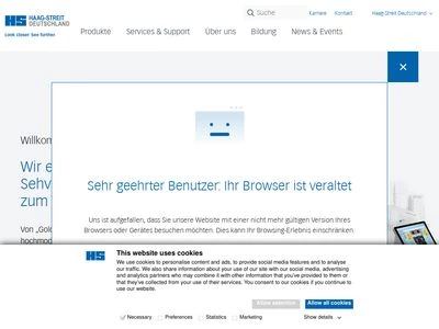Website von HAAG-STREIT DEUTSCHLAND GmbH