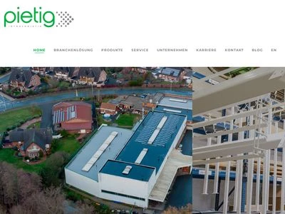 Website von Pietig Lagertechnik GmbH