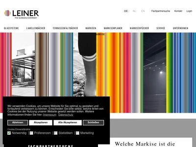 Website von LEINER GmbH