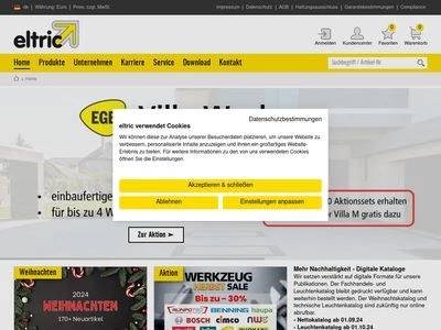 Website von eltric K. Heckel GmbH