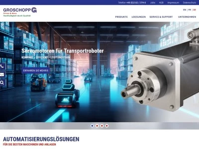 Website von GROSCHOPP AG Drives & More