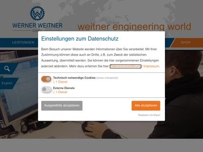 Website von Werner Weitner GmbH