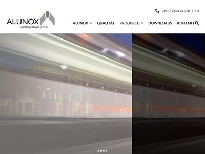 Website von ALUNOX Schweißtechnik GmbH