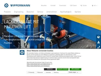 Website von Wippermann junior GmbH