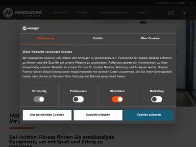 Website von Johnson Health Tech. GmbH