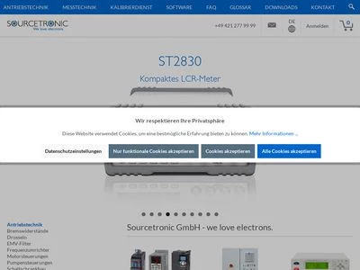 Website von Sourcetronic GmbH