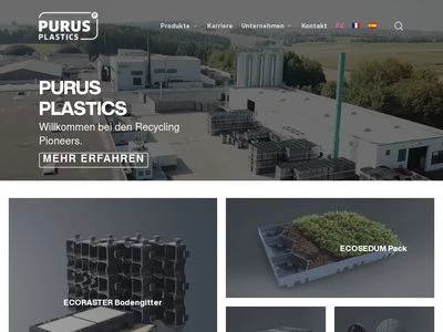 Website von PURUS PLASTICS GmbH