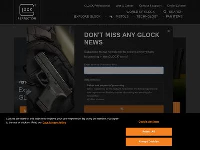 Website von Glock Gesellschaft m.b.H.